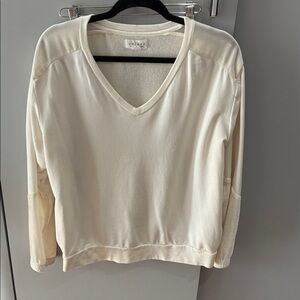 Velvet Women's Cream V-Neck Shirt